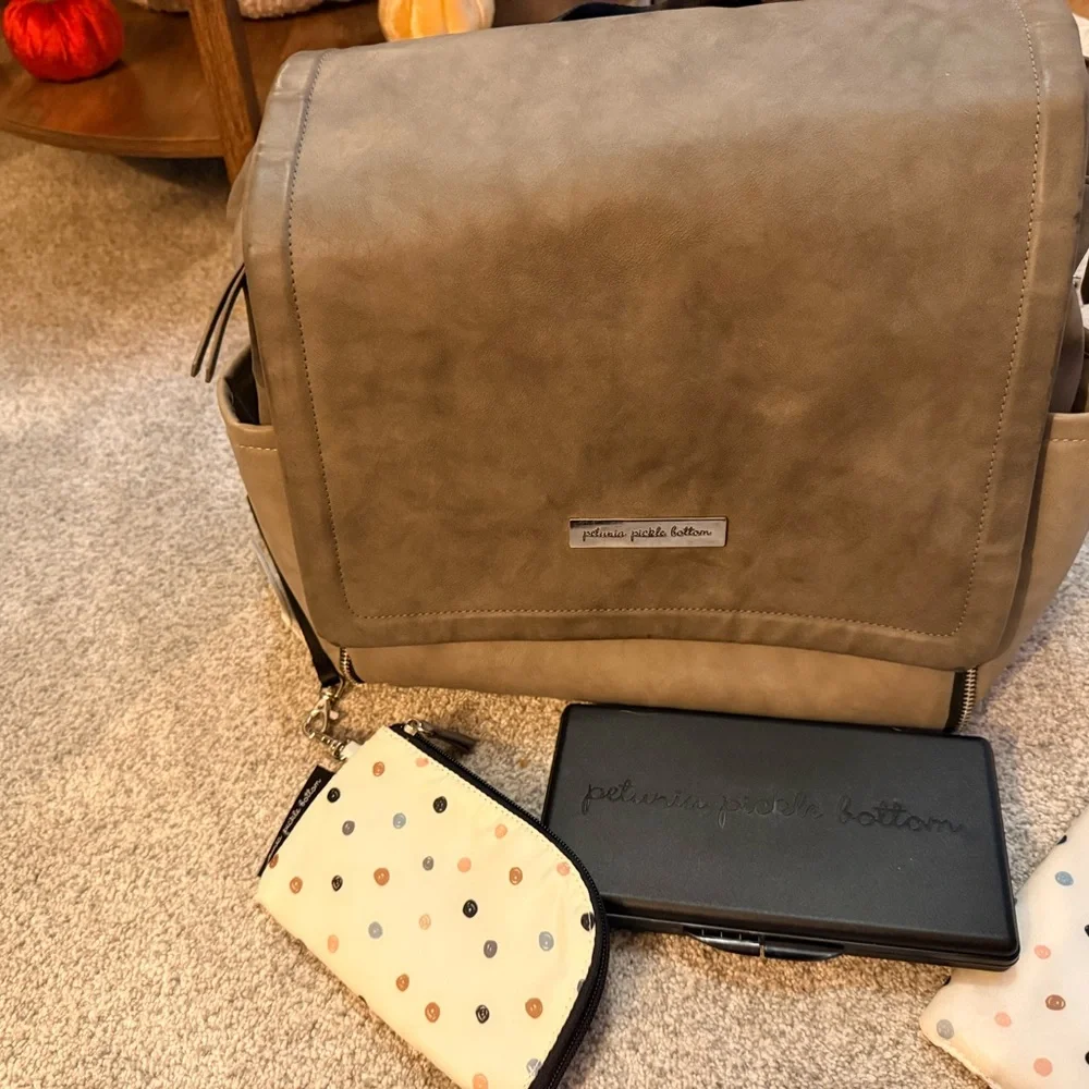 Petunia pickle bottom boxy grey backpack diaper bag